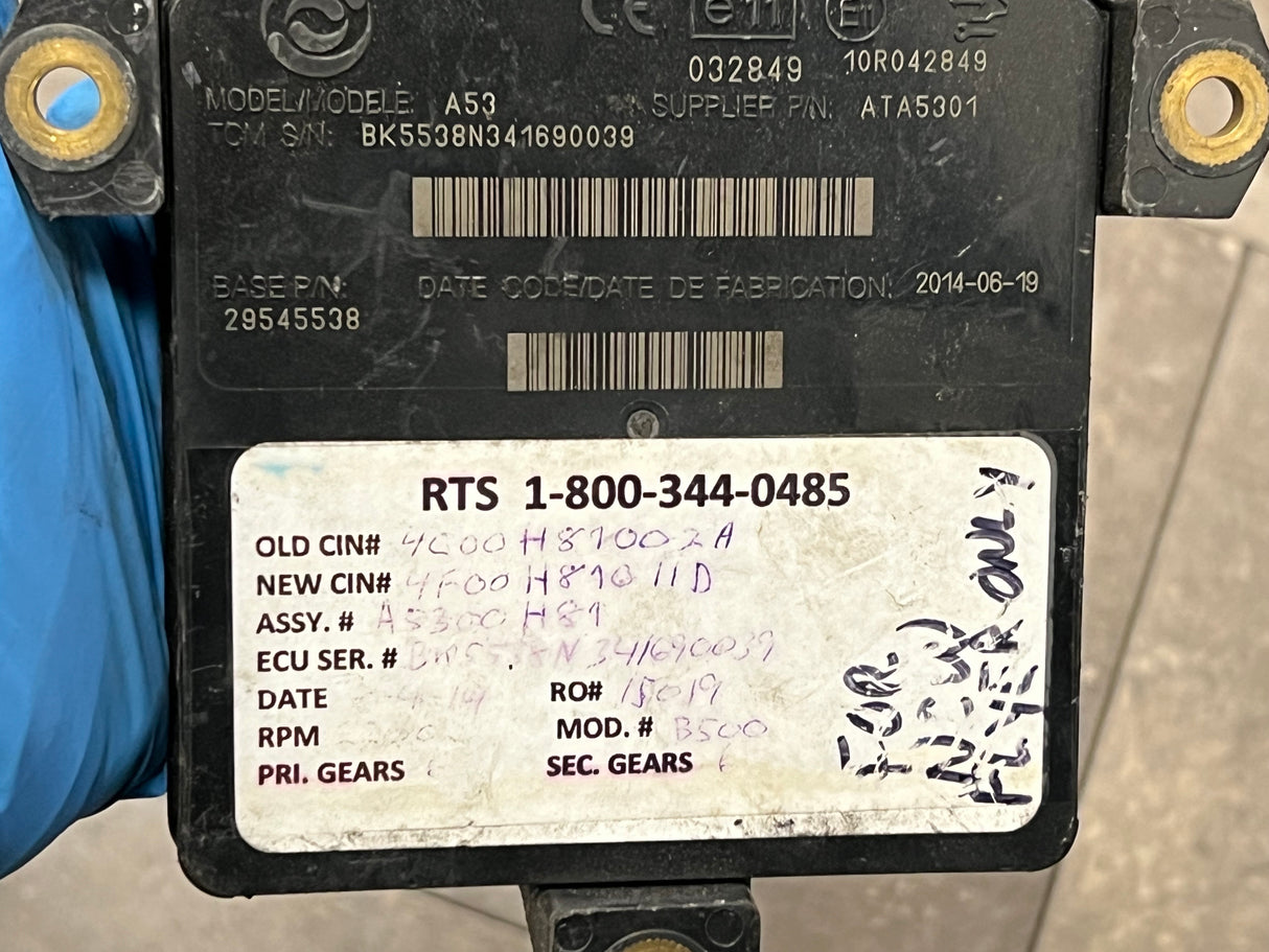 2014 Allison B500 Transmission Control Module (TCM) Part # 29545538