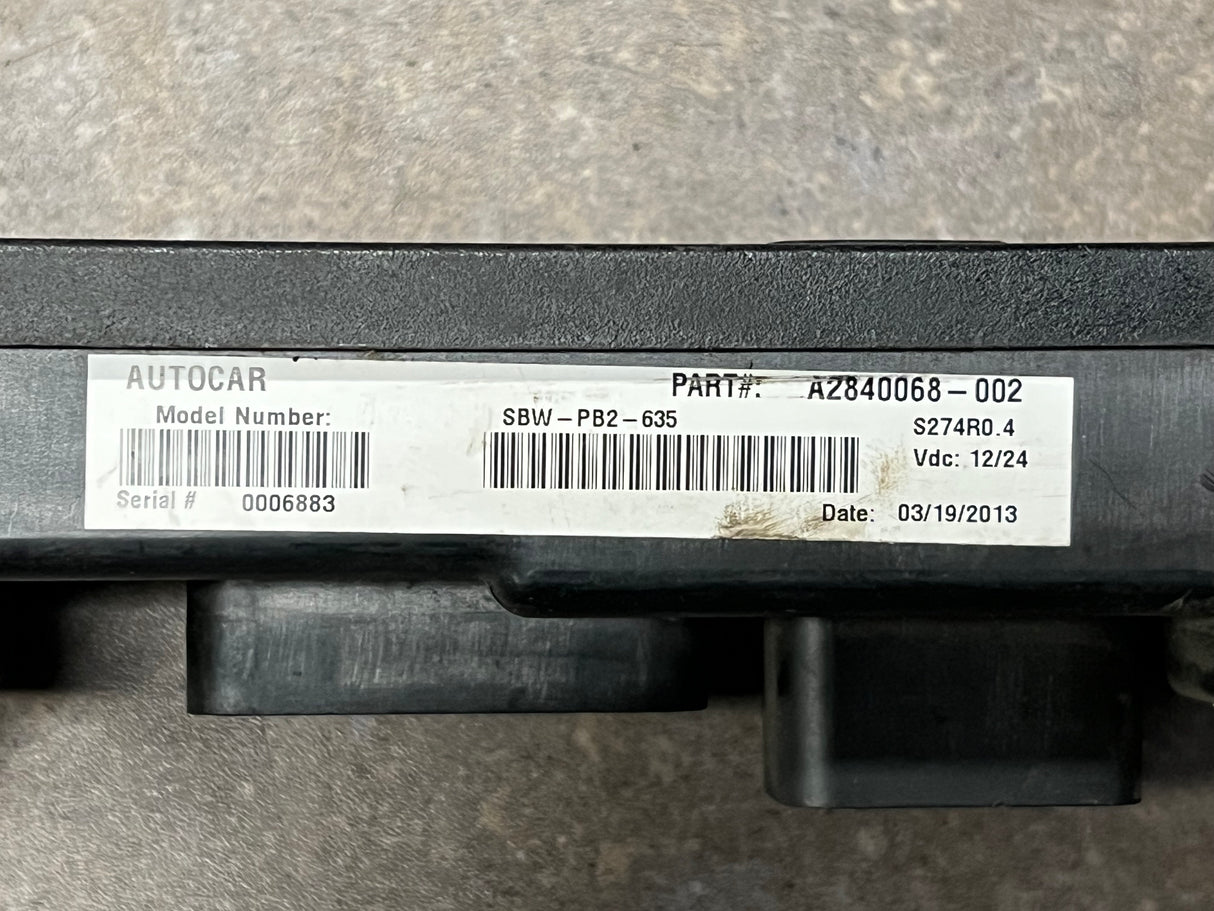 2013 AUTOCAR Transmission Push Button Electric Shifter Pad Part # A2840068-002