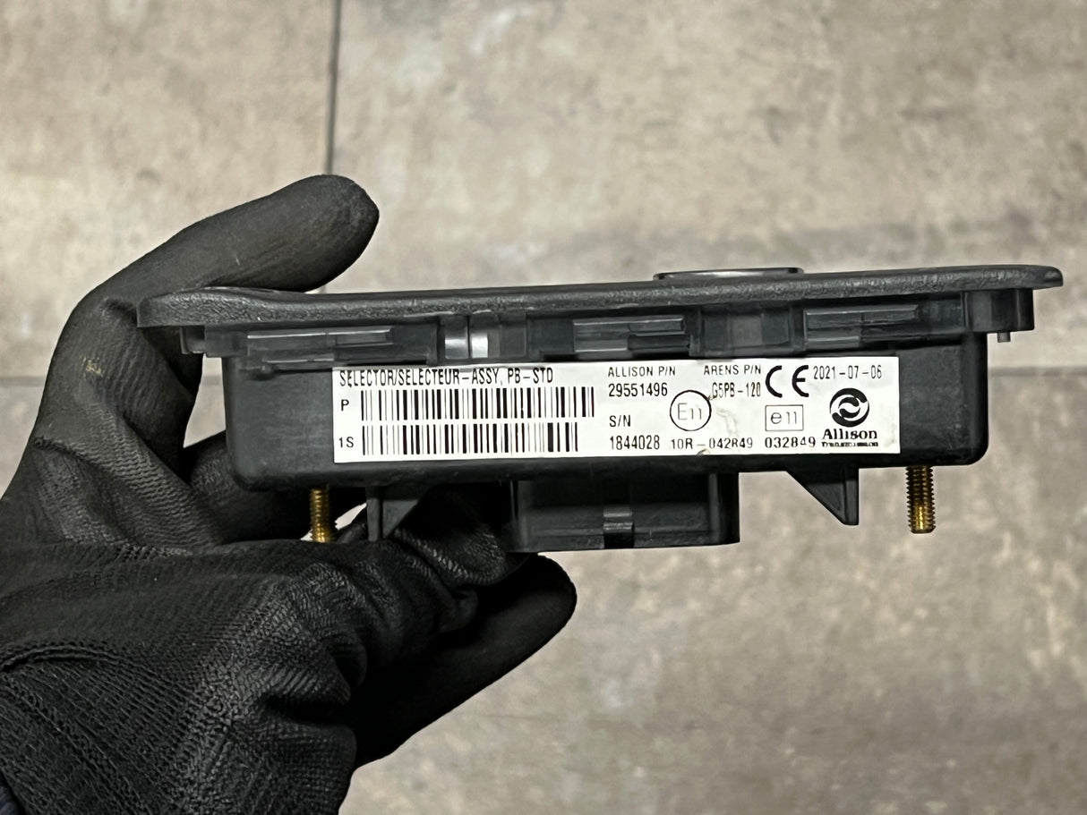 2021 Allison Transmission Push Button Electric Selector Pad 29551496