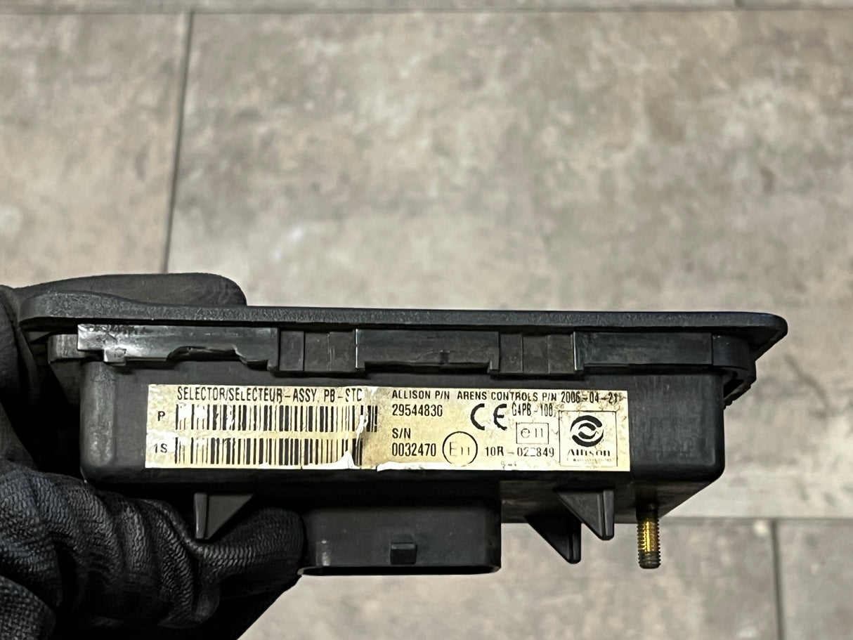 2006 Allison Transmission Push Button Electronic Shift Pad Part # 29544830