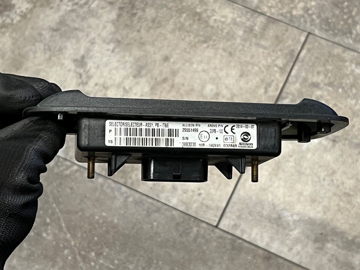 2014 Allison 29551499 Transmission Push Button Electric Shift Pad