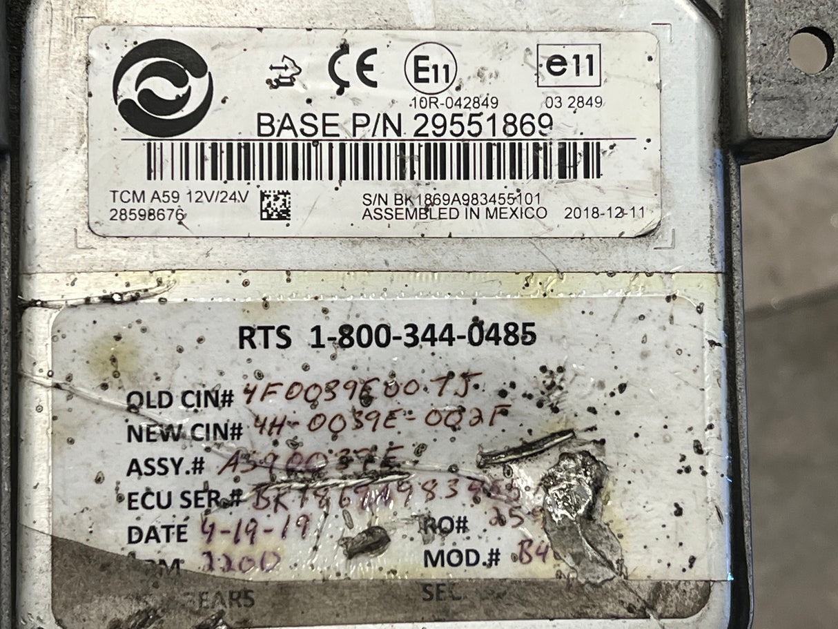 2018 Allison B400 Transmission Control Module (TCM) Part # 29551869