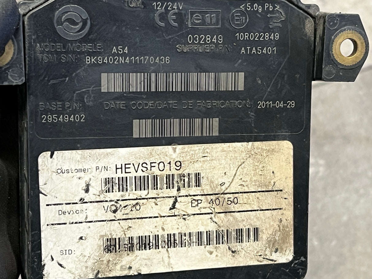 2012 Allison Transmission Control Module (TCM) Part # 29549402, ATA5401