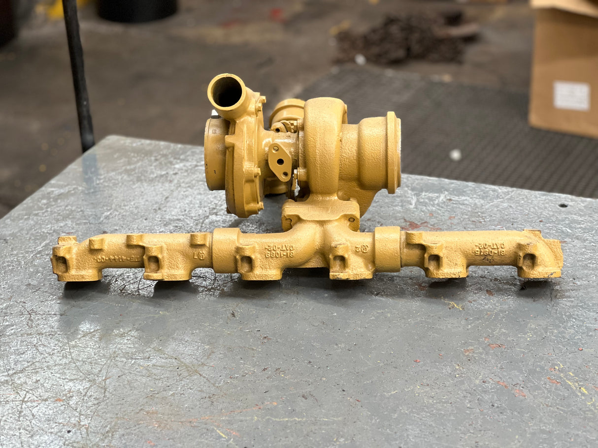 OEM Caterpillar 3116 / 3126 3-Part Exhaust Manifold w/ Turbocharger