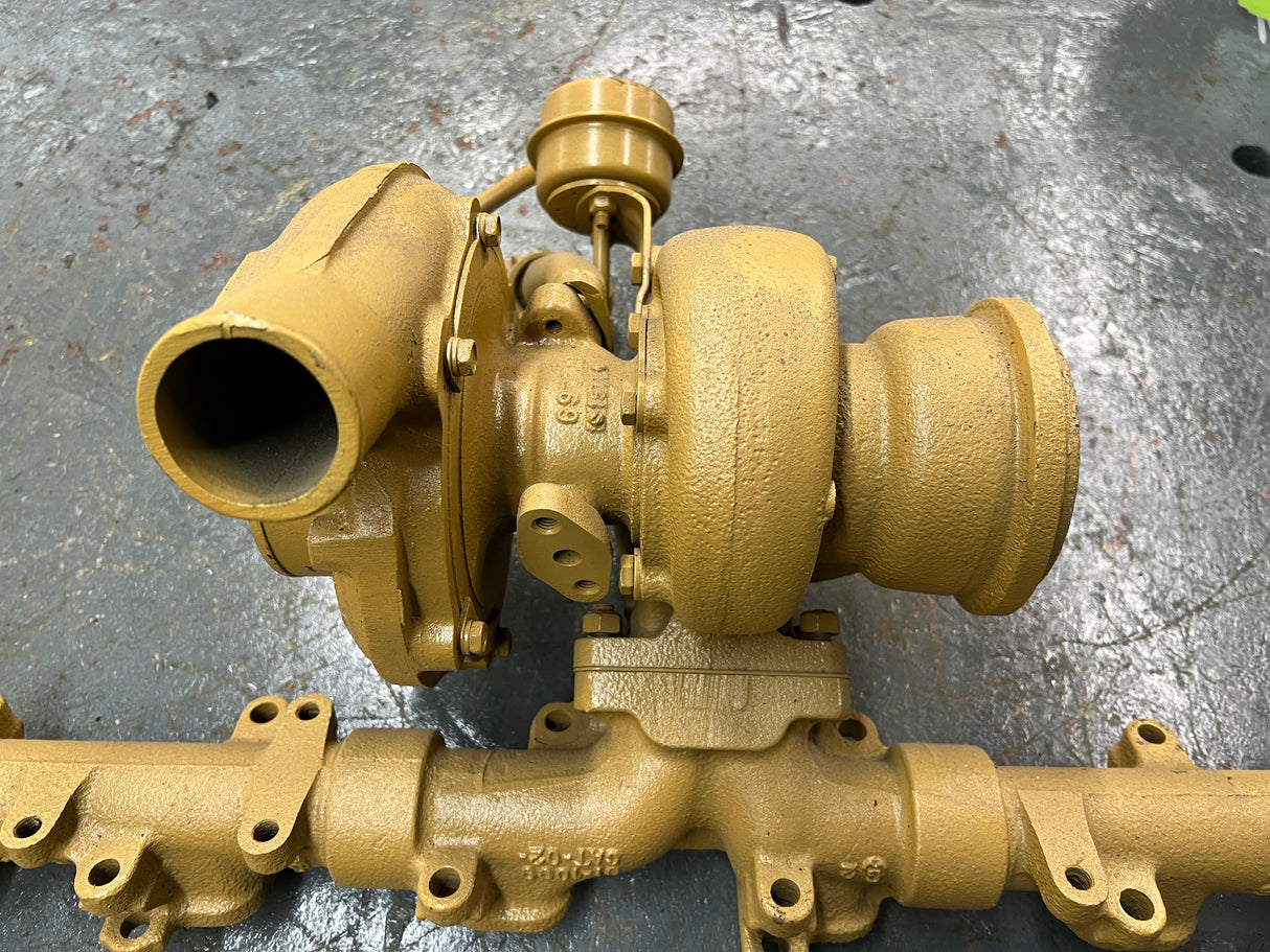 OEM Caterpillar 3116 / 3126 3-Part Exhaust Manifold w/ Turbocharger
