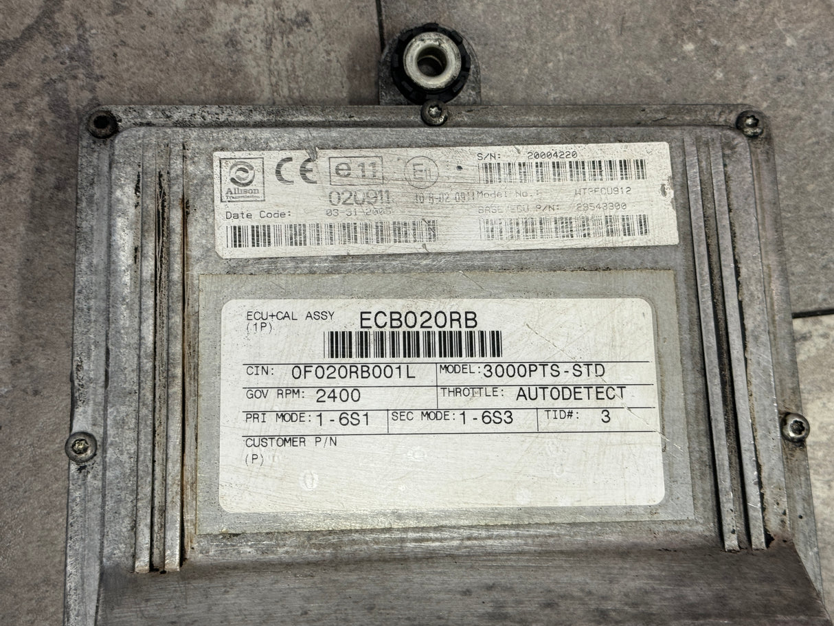2005 Allison 3000PTS TCM Part # 29543300