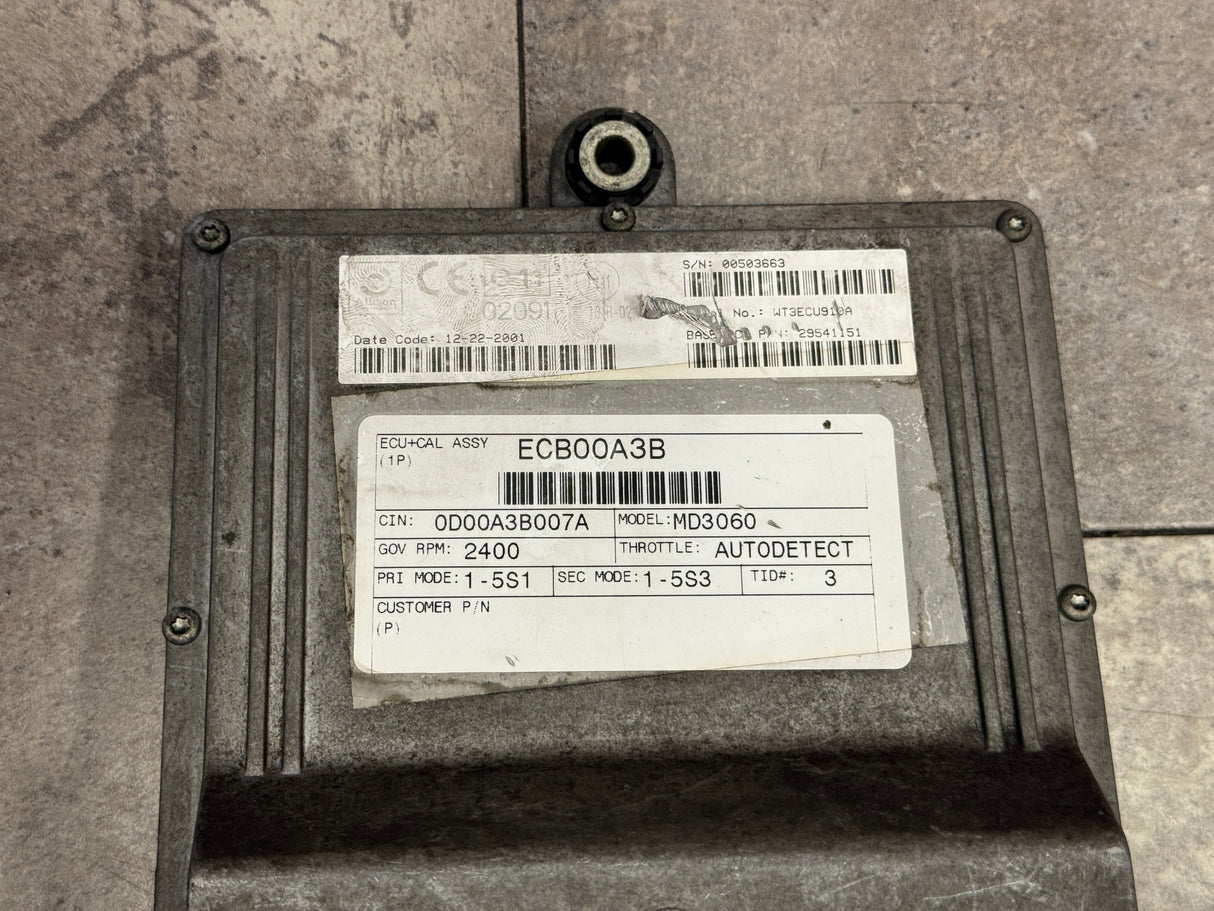 2002 Allison MD3060 TCM Part # 29541151, WT3ECU910A