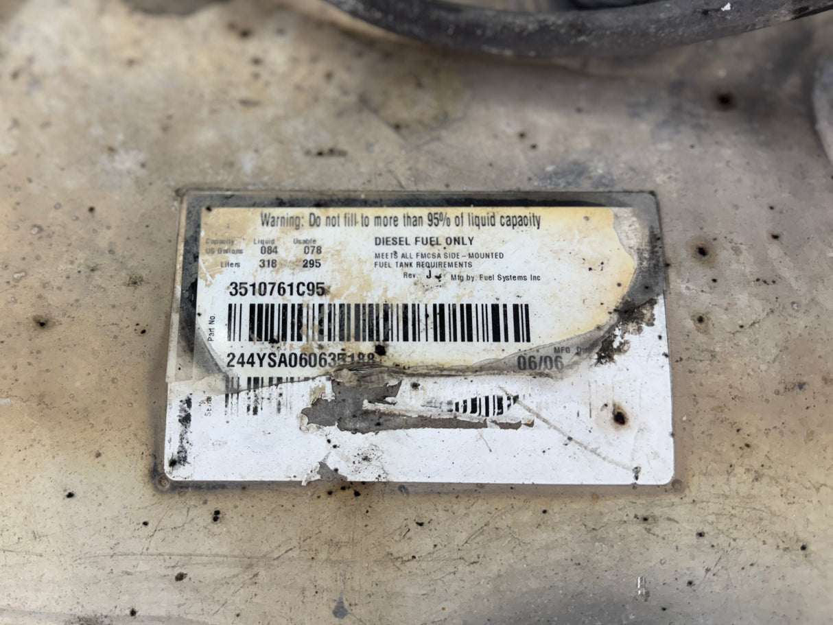 84 Gallon 2013 Autocar Fuel Tank Part # 3510761C95 For Sale
