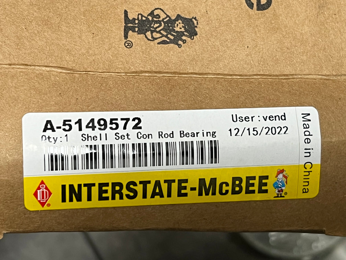 Detroit Diesel Rod Bearing OEM Part # 5149572, McBee Part # A-5149572