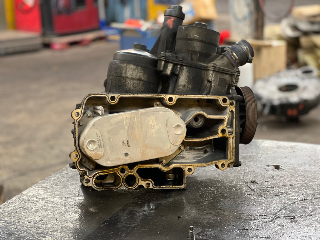 Detroit DD13 Oil Filter Housing / Thermostat / Water Pump Module Part # A 471 180 38 10 ZGS 001, A4711803810ZGS001