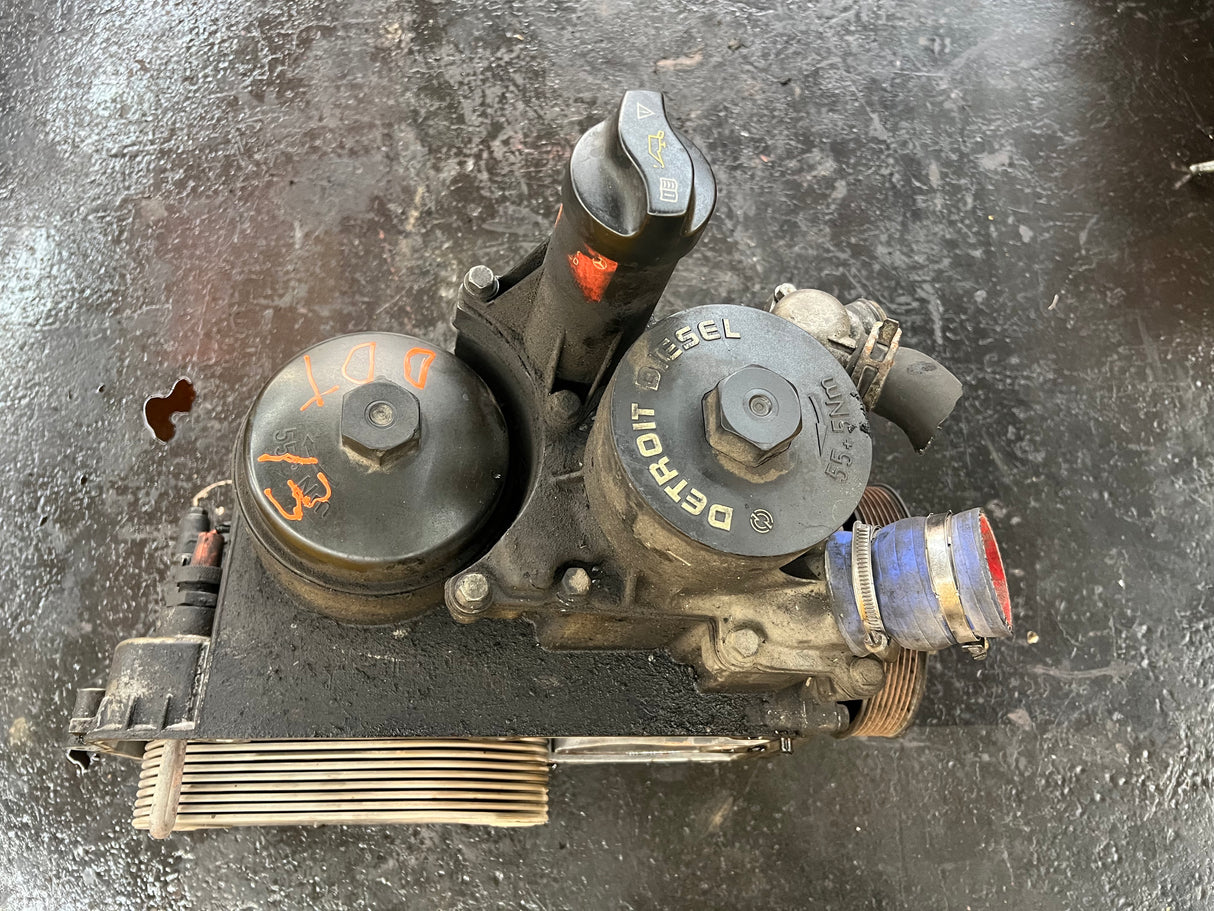 Detroit DD13 Oil Filter Housing / Thermostat / Water Pump Module Part # A 471 180 38 10 ZGS 001, A4711803810ZGS001