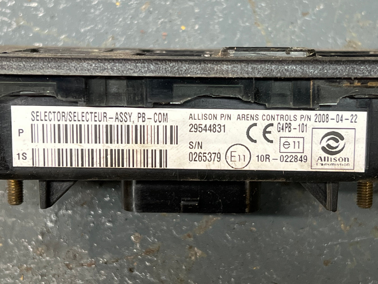 2008 Allison Transmission Push Button Electric Shifter Pad 29544831