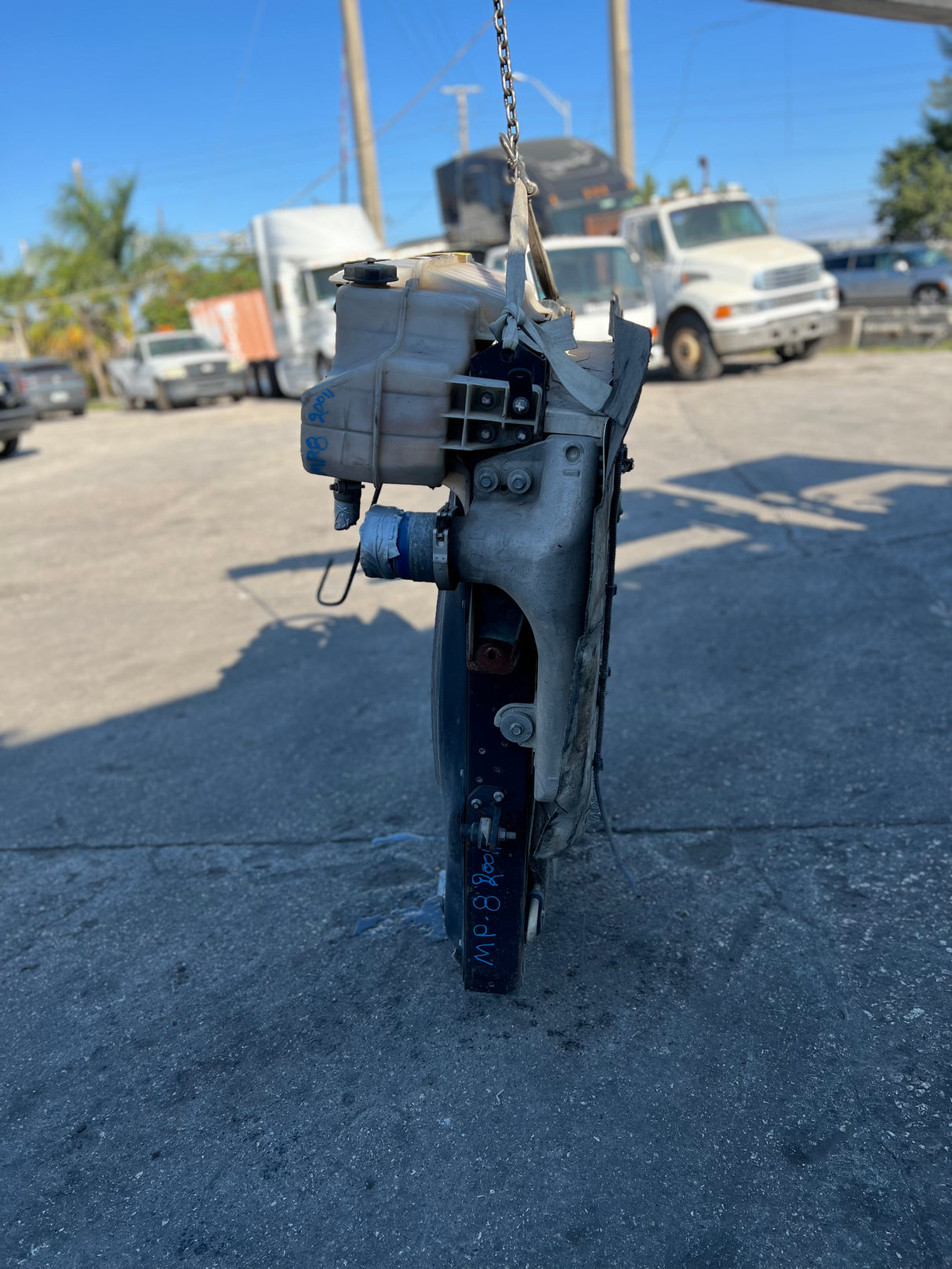 2016 Mack MRU613 Charge Air Cooler 21593033 w/ Overflow Bottle & Radiator