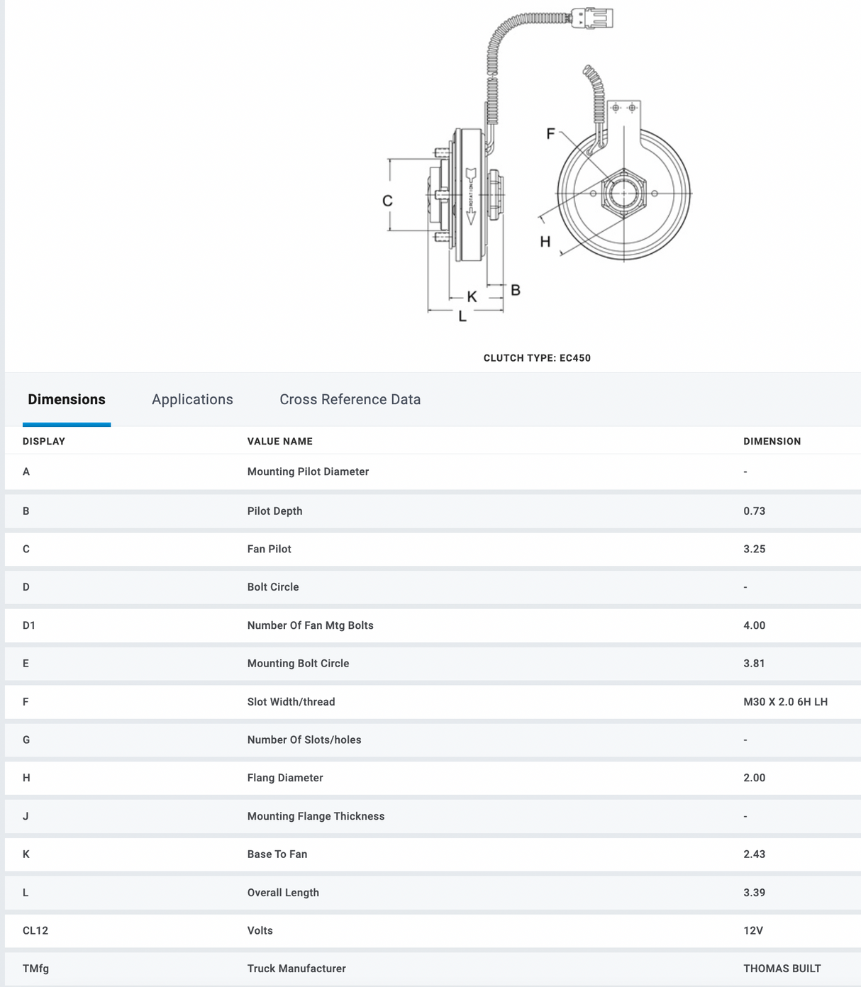 HORTON EC450 Caterpillar 3126B Fan Clutch 996043 For Sale