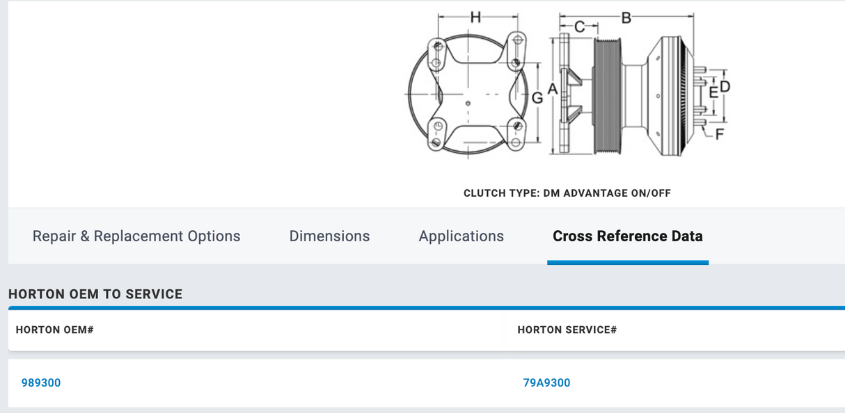 Horton Detroit Series 60 799300 Fan Clutch For Sale