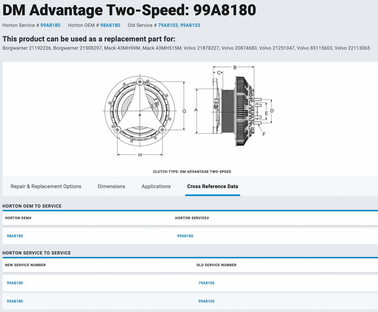 Horton Mack MP7 99A8180 For Sale