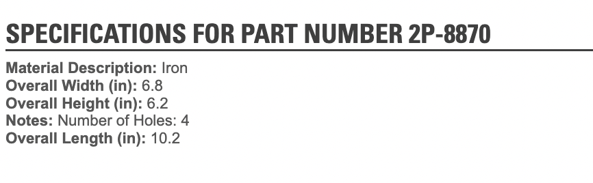 Caterpillar C9 Hydraulic Oil Cooler 2P8797 For Sale, OEM Part # 2P8797