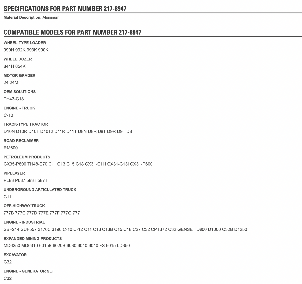 Caterpillar C10 Air Transfer Elbow Tube 2178947 For Sale
