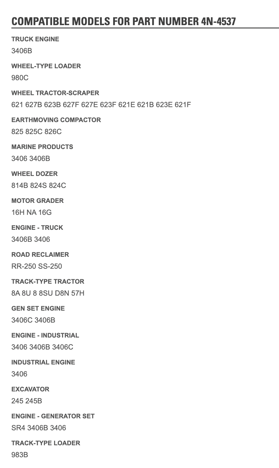 Caterpillar 3406 Valve Cover 4N4537 For Sale