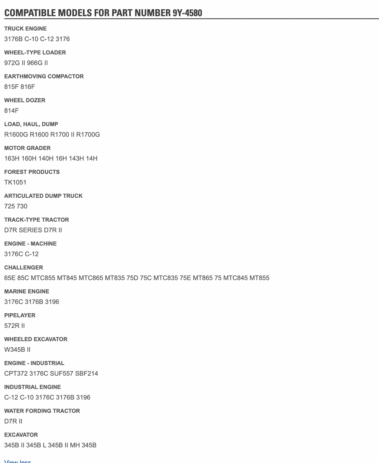 OEM Caterpillar C12 Valve Cover 9Y4580 For Sale