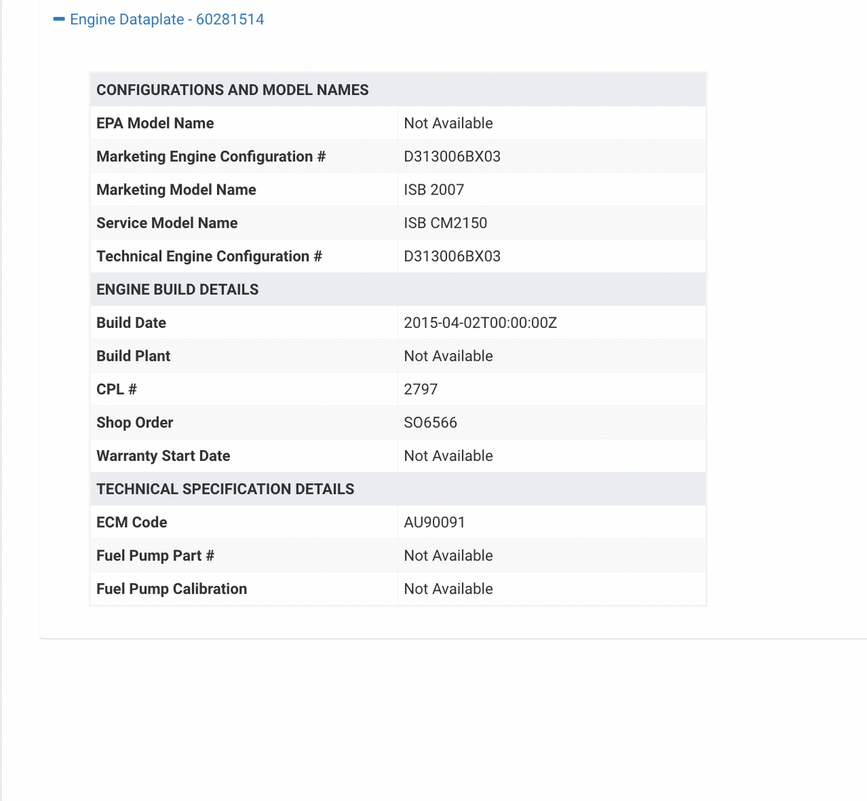 2007 Cummins ISB Engine Control Module (ECM) Part # 4943134, CM2150