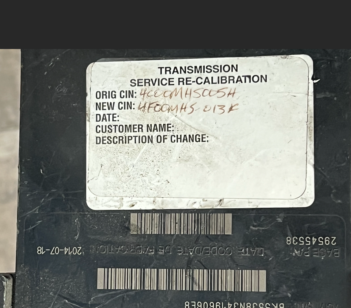 2014 Allison Transmission Control Module (TCM) Part # 29545538