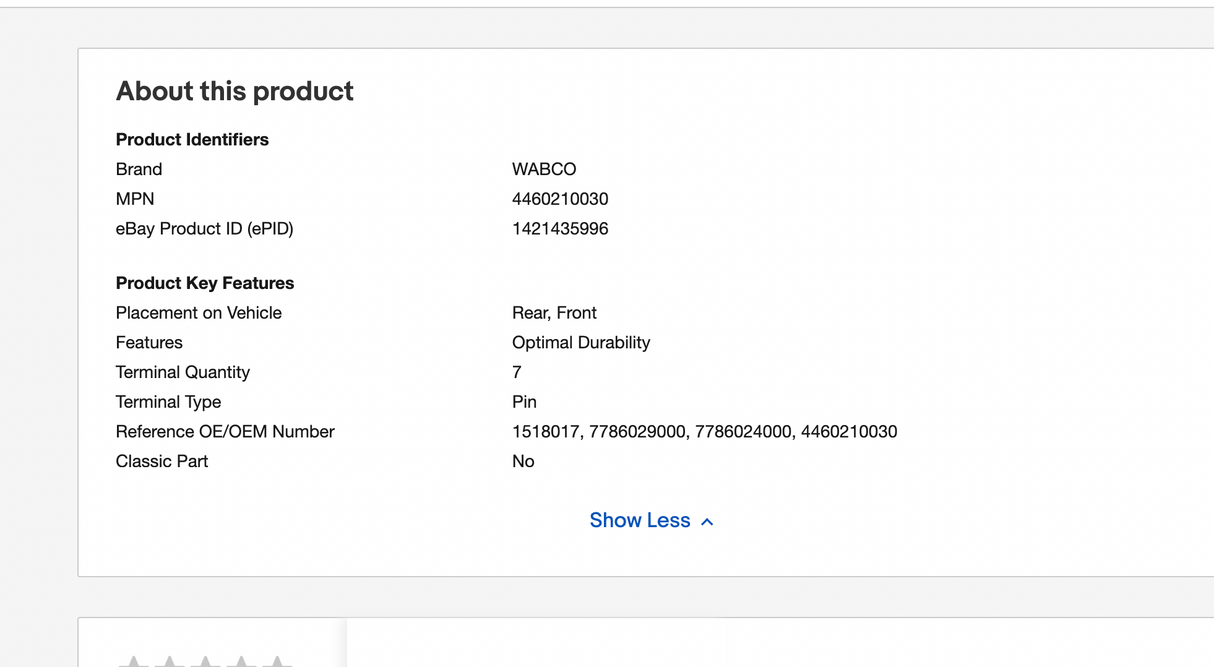 Wabco Engine Control Module (ECM) Part # 446 021 00 20