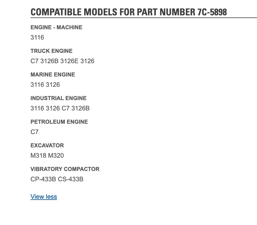 OEM Caterpillar C7 Diesel Engine 45° Elbow Adaptor Part # 7C-5898