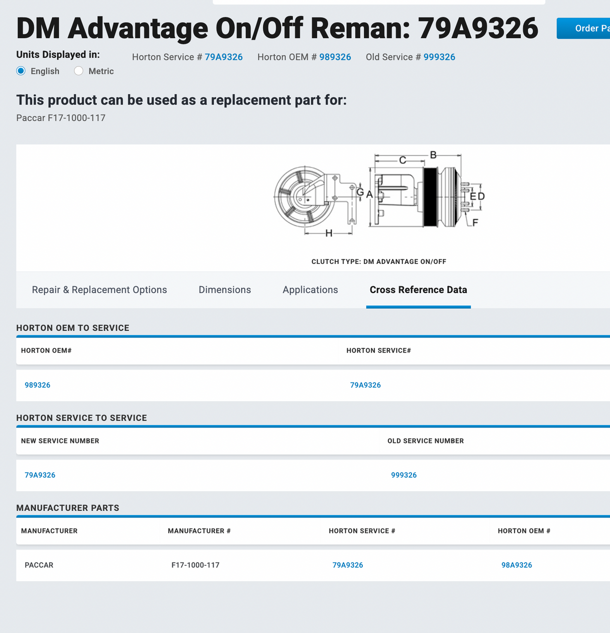 Cummins ISX Horton Fan Clutch 79A9326