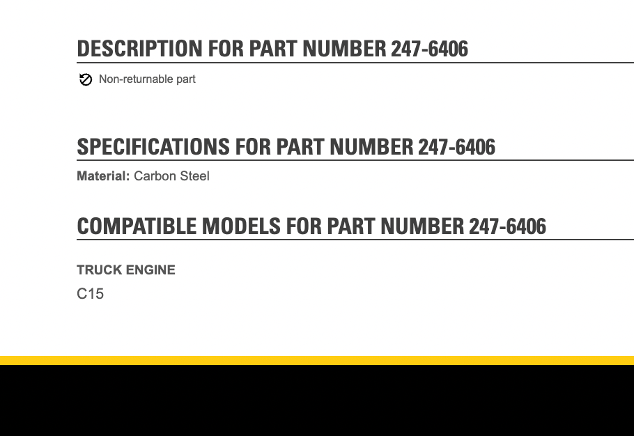 OEM Caterpillar C15 Diesel Engine Intercooler Part # 247-6406, 242-6101