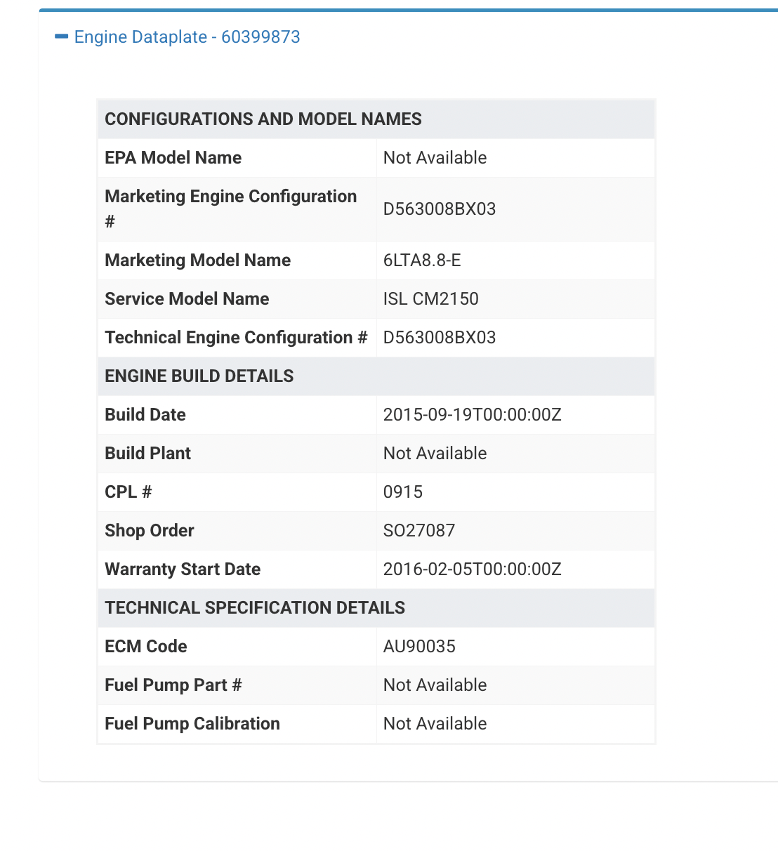 2009 Cummins ISL Engine Control Module (ECM) Part # 4943134, CM2150