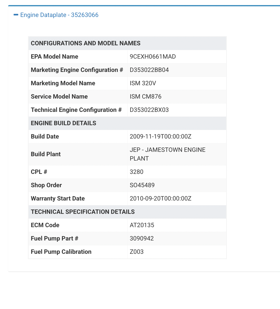 2009 Cummins ISM Diesel Engine ECM 4963807, CM876
