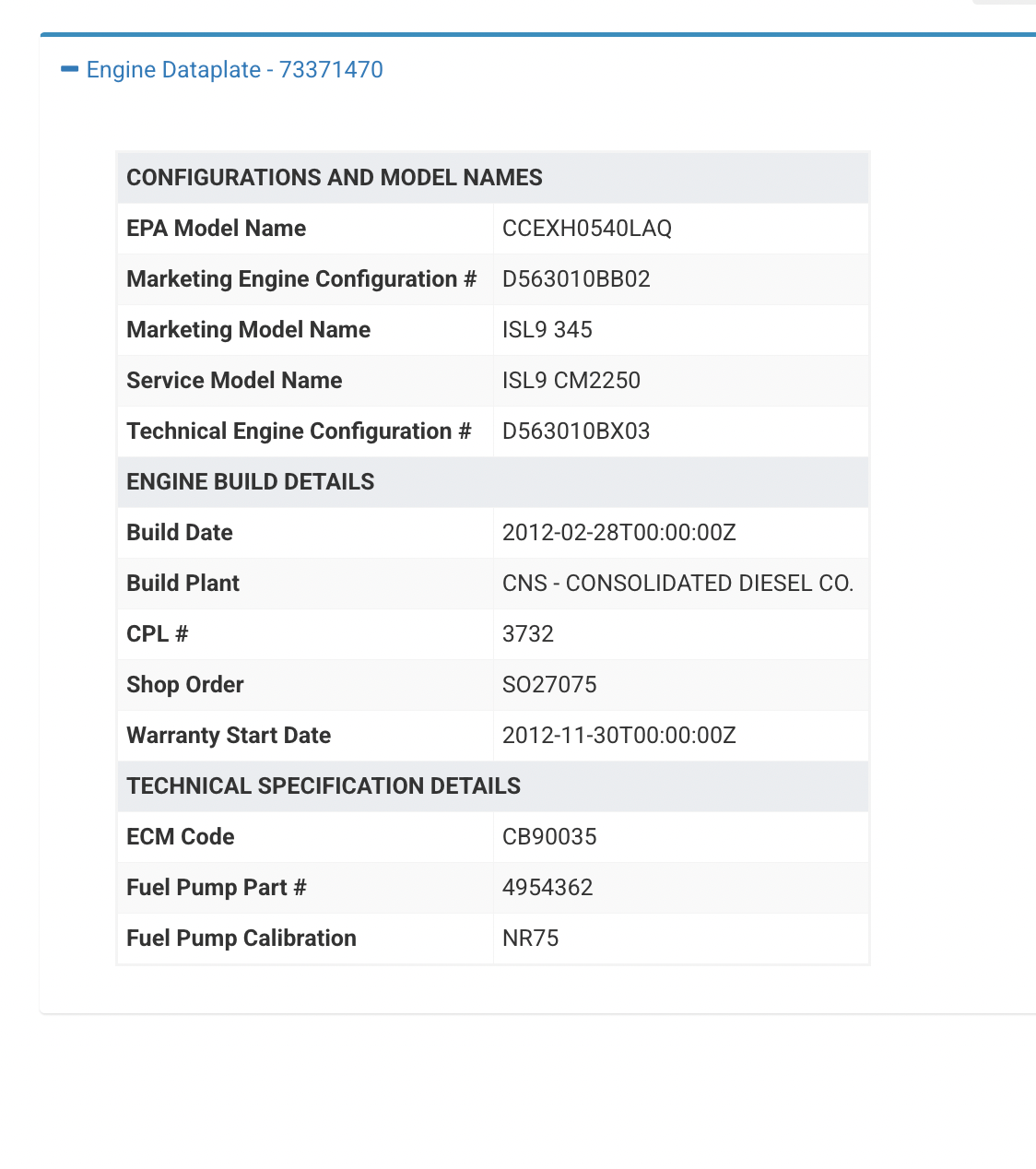 2012 Cummins ISL9 Engine Control Module (ECM) for 2010-2012 Part # 4993120, CM2250