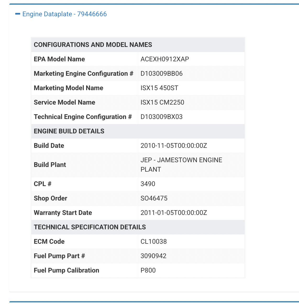 2011 Cummins ISX15 525 Engine Control Module (ECM) Part # 4993120, CM2250