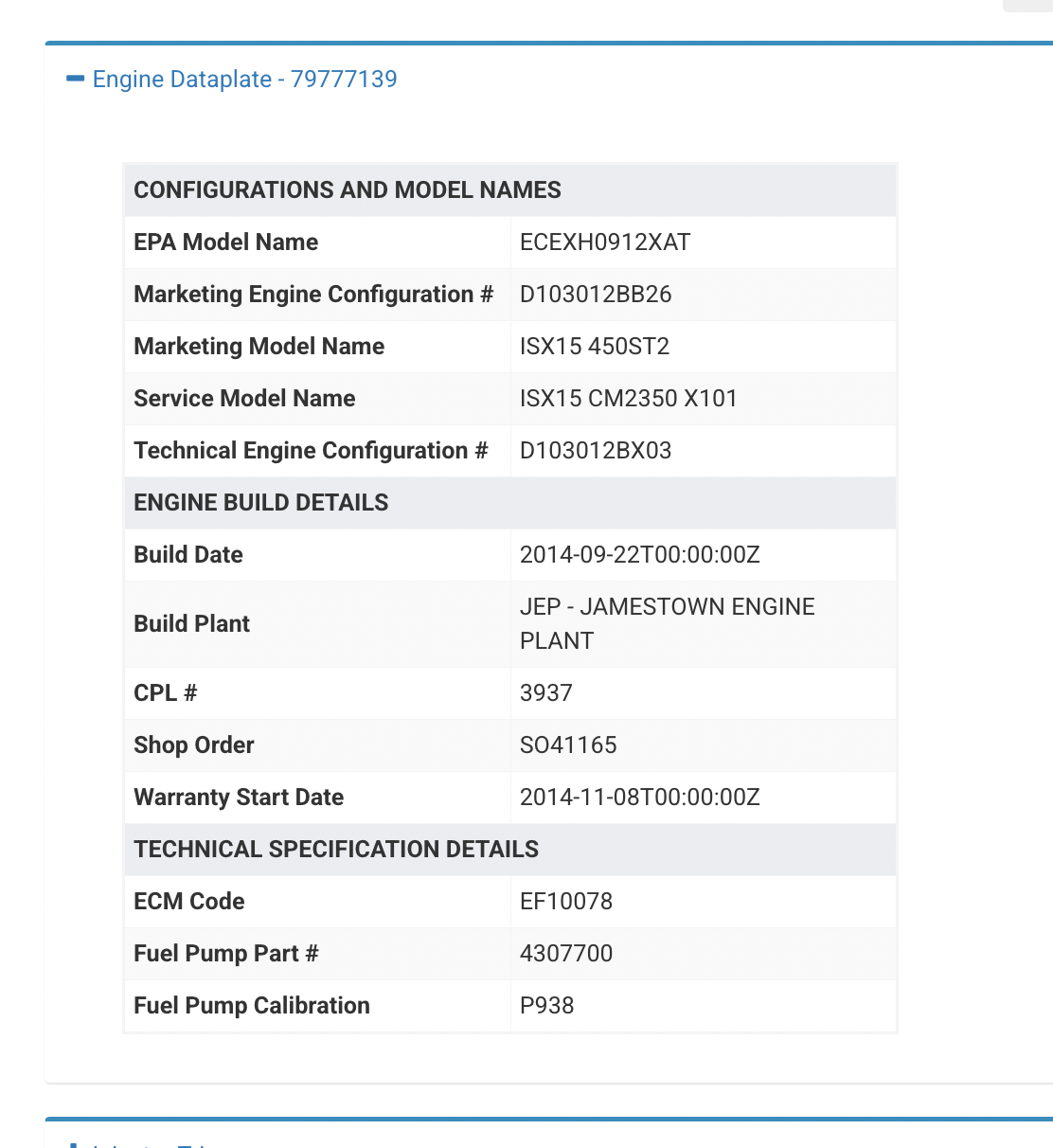 2014 Cummins ISX12/15 Engine Control Module (ECM) Part # 5317106, CM2350 X101
