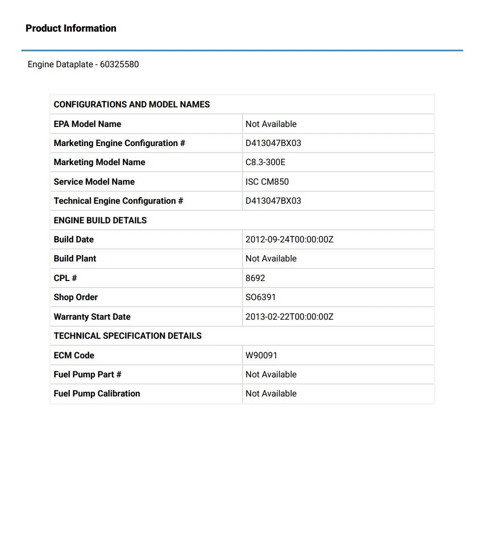 2006 Cummins ISC 8.3 Engine Control Module (ECM) for 2004-2006 Part # 4921776, CM850