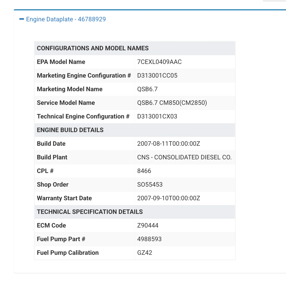 2007 Cummins QSB 6.7 Engine Control Module (ECM) for 2007-2009 Part # 4921776, CM850