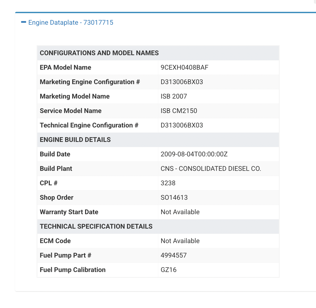 2009 Cummins ISB Diesel Engine Control Module (ECM) 4943134, CM2150