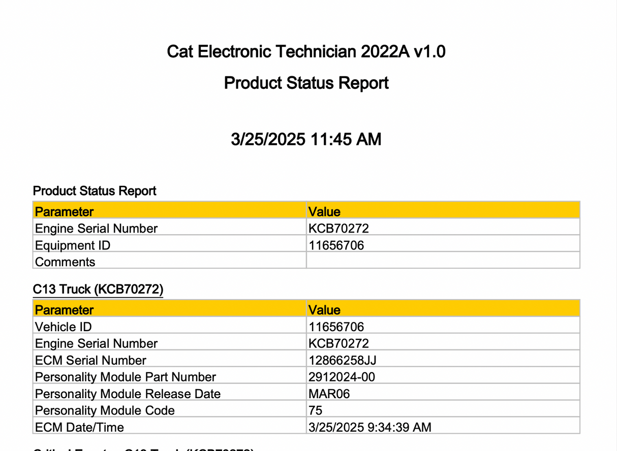 Caterpillar C13 Engine Control Module (ECM) 256-1159 70-PIN