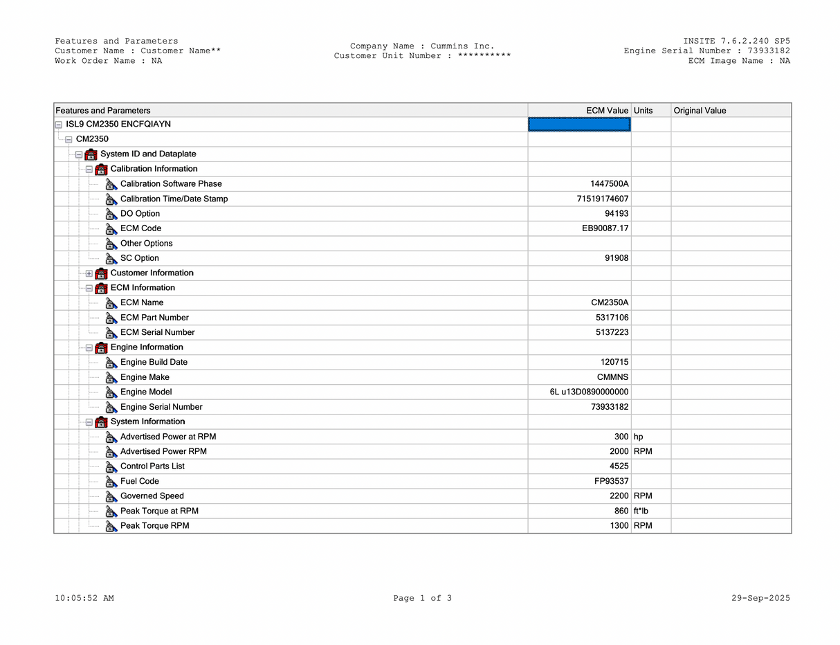2015 Cummins ISL9 Engine Control Module (ECM) 5317106 For Sale, Part # 5317106, CM2350