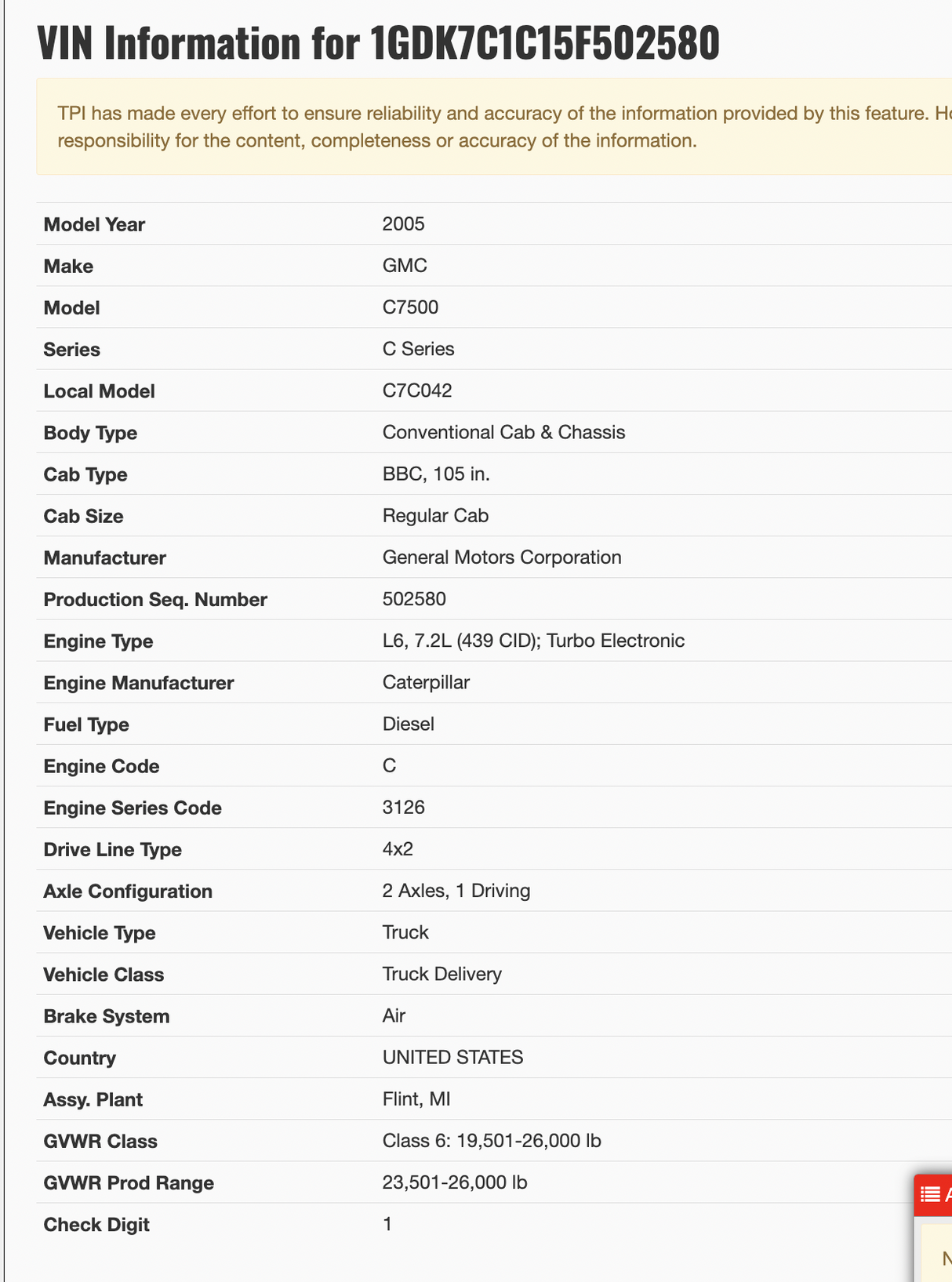 2005 Caterpillar C7 Engine Control Module (ECM) Part # 239-8277-00, 70-PIN, KAL PREFIX
