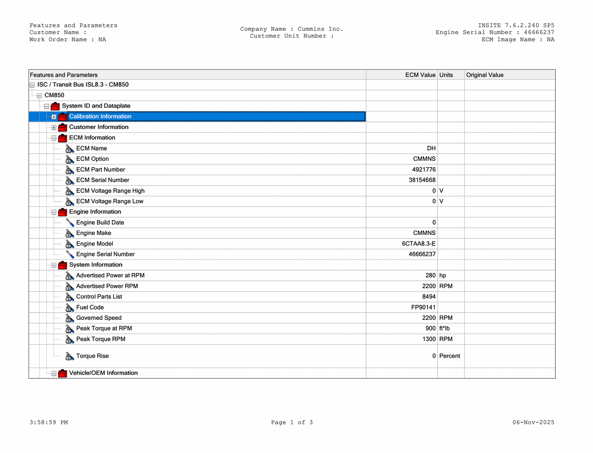 2006 Cummins ISC / ISL Engine Control Module (ECM) for 2004 - 2006 Part # 4921776, CM850