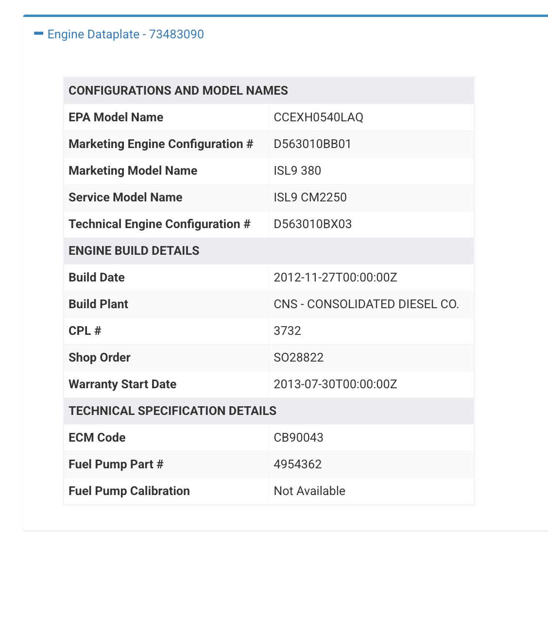 2010-2012 Cummins ISL9 Engine Control Module (ECM) 4993120, CM2250, CPL 3719