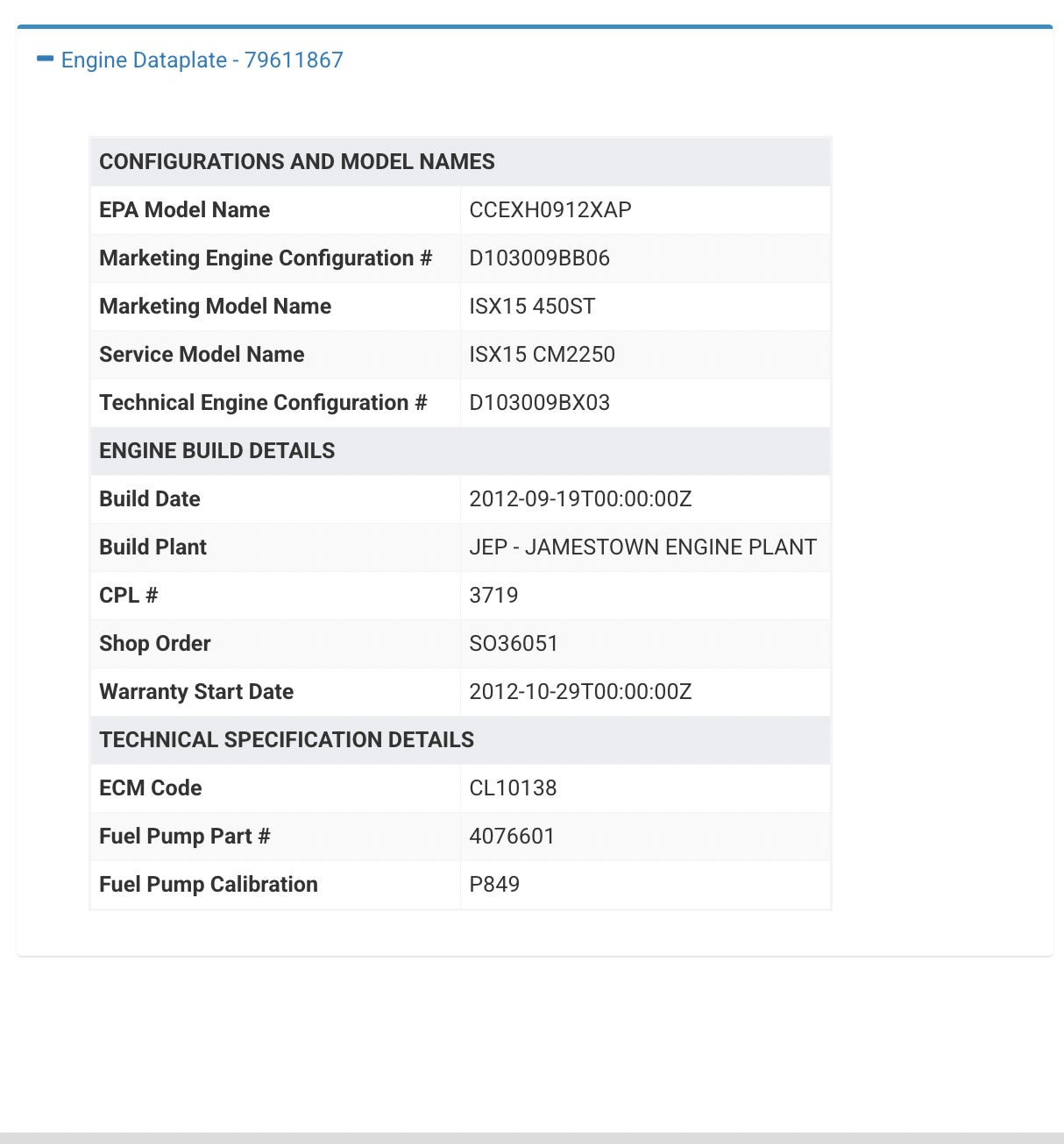 2012 Cummins ISX15 Engine Control Module (ECM) for 2010-2013 Part # 4993120, CM2250, CPL 3719