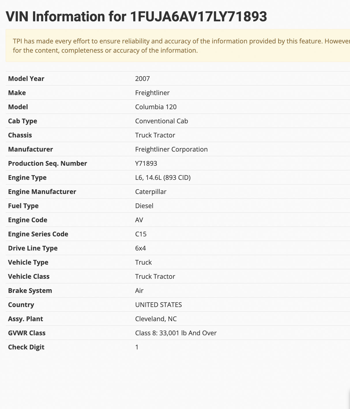 CATERPILLAR C15 ACERT 120-PIN Engine Control Module (ECM) 262-2881, NXS Serial # Prefix