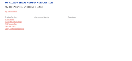 Allison 2000 Transmission For Sale, Part # 29544743