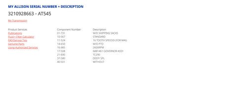 Allison AT545 Transmission For Sale