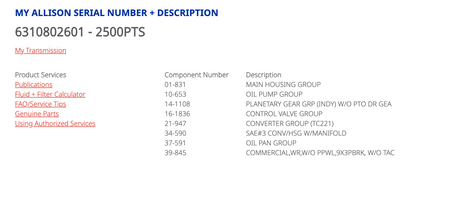 2500PTS Allison 2500PTS Transmission For Sale