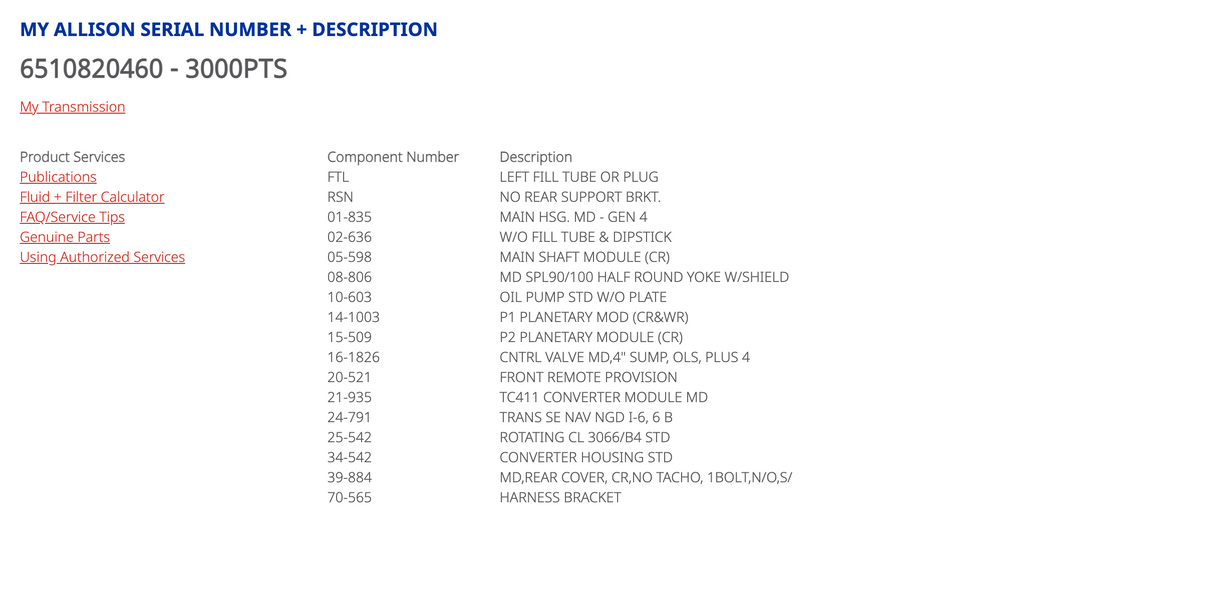 Allison 3000PTS Transmission For Sale, 3000 PTS, 29544146