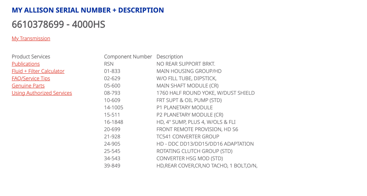 4000HS Allison 4000HS Transmission For Sale, TIDA, 29544592